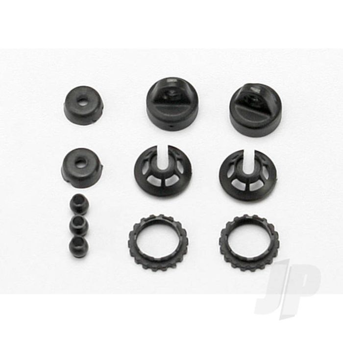 Traxxas Caps And Spring Retainers, Gtr Shock (Upper Cap (2 Pcs) / Hollow Balls (4 Pcs) / Bottom Cap (2 Pcs) / Upper Retainer (2 Pcs) / Lower Retainer (2 Pcs)) (TRX7065) Traxxas Caps And Spring Retainers, Gtr Shock (Upper Cap (2 Pcs) / Hollow Balls (4 Pcs) / Bottom Cap (2 Pcs) / Upper Retainer (2 Pcs) / Lower Retainer (2 Pcs)) (TRX7065)