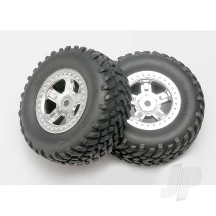 Traxxas Tyres And Wheels, Assembled Glued Sct Off-Road Racing Tyres (1 Each, Right And Left) (TRX7073) Traxxas Tyres And Wheels, Assembled Glued Sct Off-Road Racing Tyres (1 Each, Right And Left) (TRX7073)