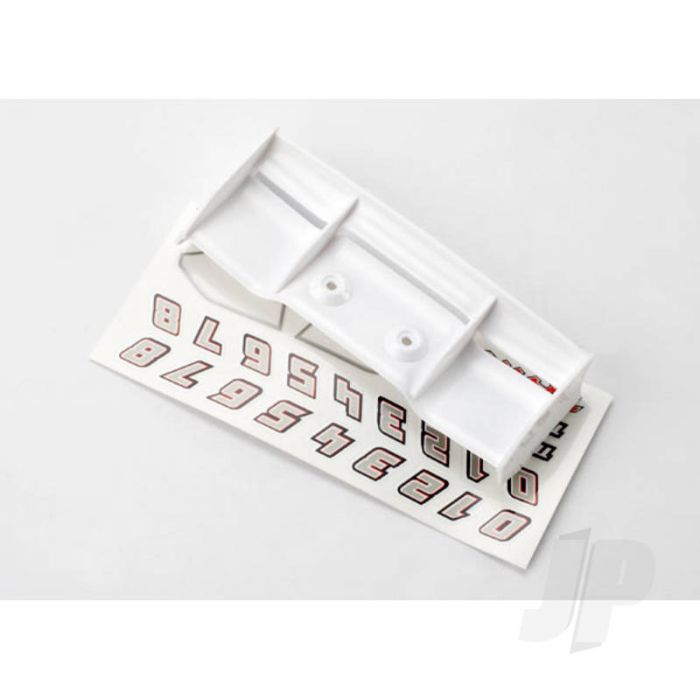 Traxxas Wing, 1:16 E-Revo (White) / Decal Sheet (TRX7123) Traxxas Wing, 1:16 E-Revo (White) / Decal Sheet (TRX7123)