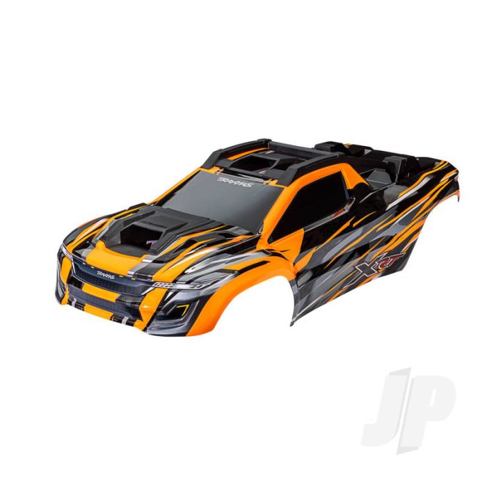 Traxxas Body, Xrt, Orange (Painted, Decals Applied) (Assembled With Front & Rear Body Supports For Clipless Mounting, Roof & Hood Skid Pads) (TRX7812T) Traxxas Body, Xrt, Orange (Painted, Decals Applied) (Assembled With Front & Rear Body Supports For Clipless Mounting, Roof & Hood Skid Pads) (TRX7812T)