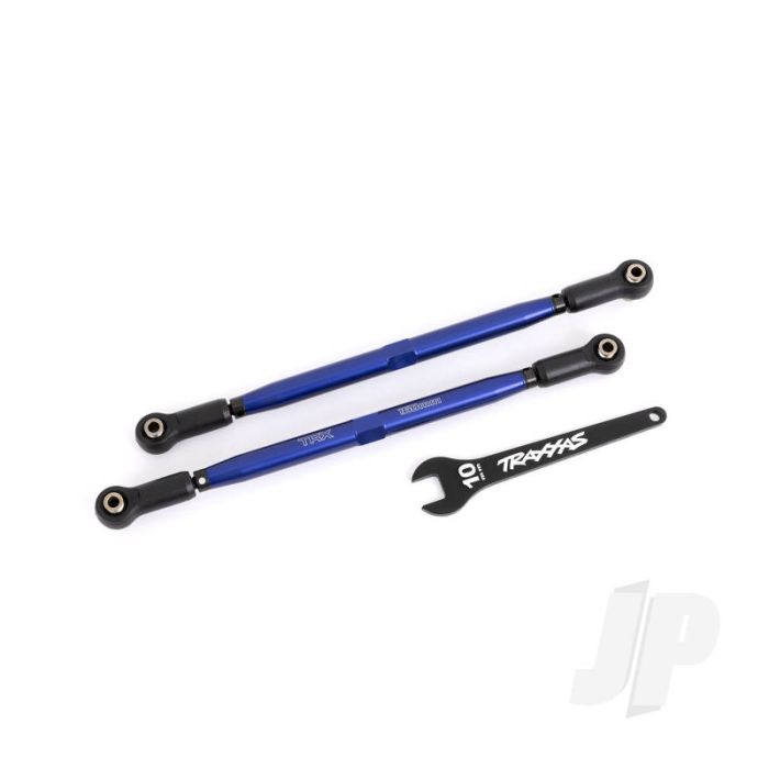 Traxxas Toe Links, Front (Tubes Blue-Anodised, 6061-T6 Aluminium) (2) (For Use With #7895 X-Maxx Widemaxx Suspension Kit) (TRX7897X) Traxxas Toe Links, Front (Tubes Blue-Anodised, 6061-T6 Aluminium) (2) (For Use With #7895 X-Maxx Widemaxx Suspension Kit) (TRX7897X)