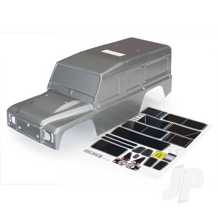 Traxxas Body, Land Rover Defender, Graphite Silver (Painted) / Decals (TRX8011X) Traxxas Body, Land Rover Defender, Graphite Silver (Painted) / Decals (TRX8011X)