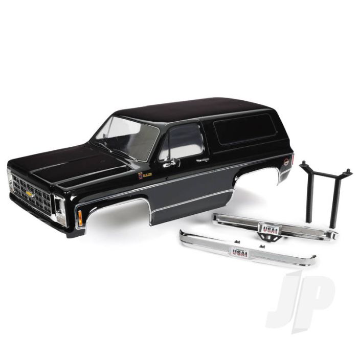 Traxxas Body, Chevrolet Blazer (1979), Complete (Black) (Includes Grille, Side Mirrors, Door Handles, Windshield Wipers, Front & Rear Bumpers, Decals) (TRX8130T) Traxxas Body, Chevrolet Blazer (1979), Complete (Black) (Includes Grille, Side Mirrors, Door Handles, Windshield Wipers, Front & Rear Bumpers, Decals) (TRX8130T)