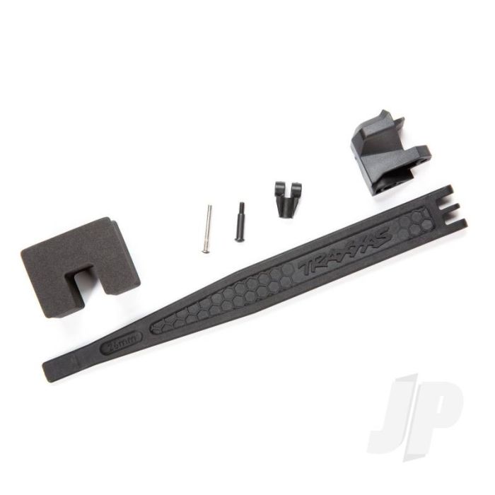 Traxxas Battery Hold-Down/ Battery Clip/ Hold-Down Post/ Foam Spacer/ Screw Pin (TRX8326) Traxxas Battery Hold-Down/ Battery Clip/ Hold-Down Post/ Foam Spacer/ Screw Pin (TRX8326)