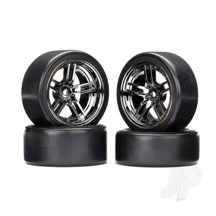 Traxxas Tyres And Wheels, Assembled Glued 1.9In Drift Tyres (Front And Rear) (TRX8378) Traxxas Tyres And Wheels, Assembled Glued 1.9In Drift Tyres (Front And Rear) (TRX8378)