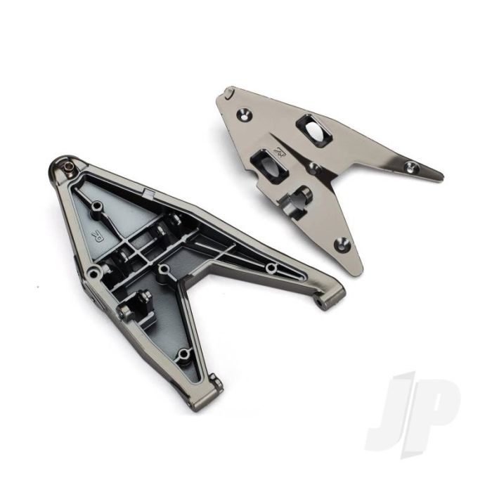 Traxxas Suspension Arm, Lower Right / Arm Insert (Satin Black Chrome-Plated) (Assembled With Hollow Ball) (TRX8532X) Traxxas Suspension Arm, Lower Right / Arm Insert (Satin Black Chrome-Plated) (Assembled With Hollow Ball) (TRX8532X)