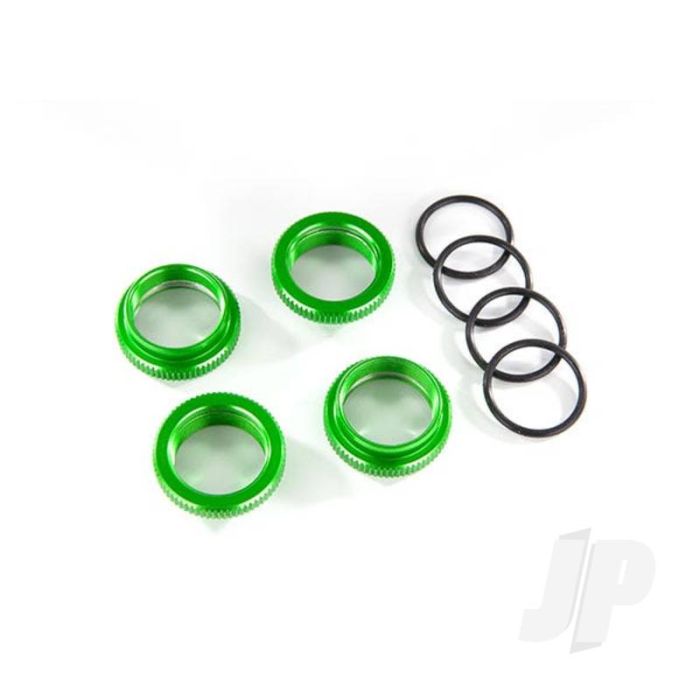 Traxxas Spring Retainer (Adjuster), Green-Anodised Aluminium, Gt-Maxx Shocks (4 Pcs) (Assembled With O-Ring) (TRX8968G) Traxxas Spring Retainer (Adjuster), Green-Anodised Aluminium, Gt-Maxx Shocks (4 Pcs) (Assembled With O-Ring) (TRX8968G)