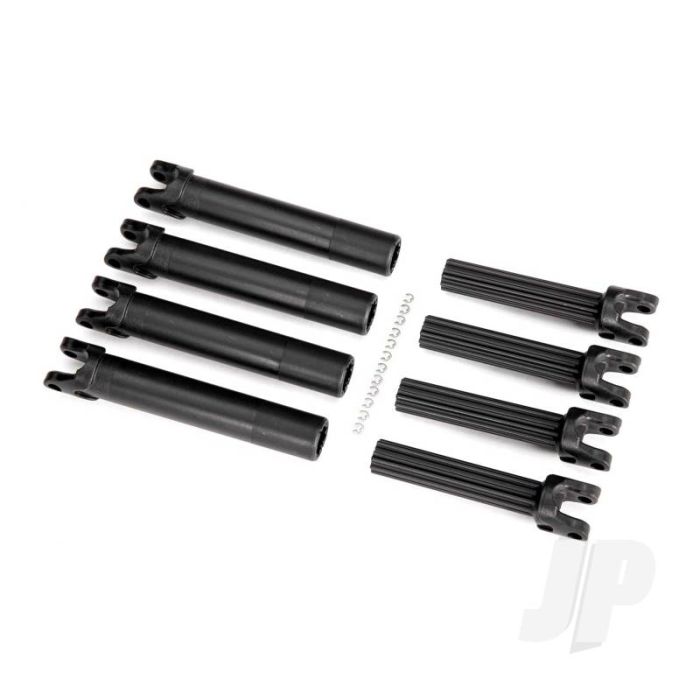Traxxas Half Shaft Set, Left Or Right (Plastic Parts Only) (Internal Splined Half Shaft/ External Splined Half Shaft) (4 Assemblies) (For Use With #8995 Widemaxx Suspension Kit) (TRX8993) Traxxas Half Shaft Set, Left Or Right (Plastic Parts Only) (Internal Splined Half Shaft/ External Splined Half Shaft) (4 Assemblies) (For Use With #8995 Widemaxx Suspension Kit) (TRX8993)