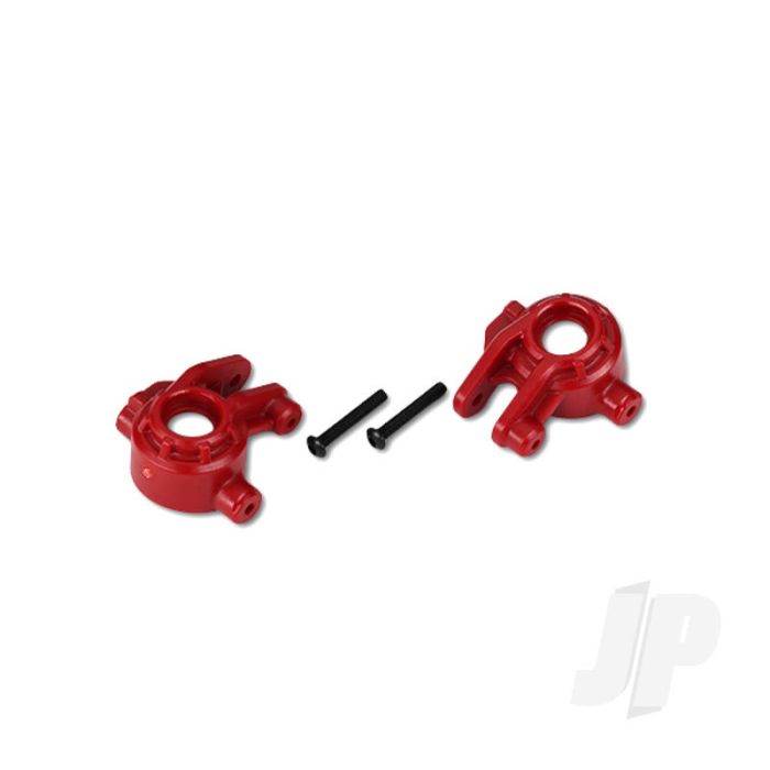 Traxxas Steering Blocks, Extreme Heavy Duty, Red (Left & Right)/ 3X20Mm Bcs (2) (For Use With #9080 Upgrade Kit) (TRX9037R) Traxxas Steering Blocks, Extreme Heavy Duty, Red (Left & Right)/ 3X20Mm Bcs (2) (For Use With #9080 Upgrade Kit) (TRX9037R)