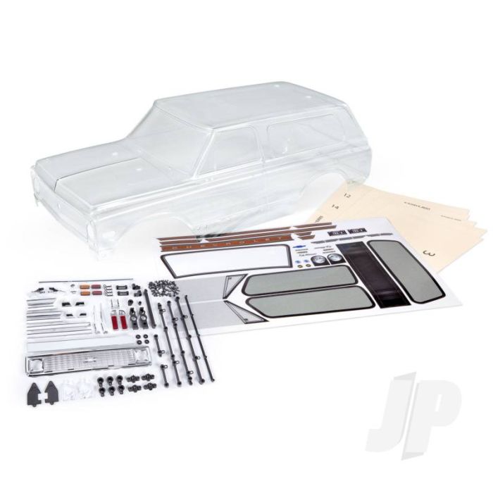 Traxxas Body, Chevrolet Blazer (1972) (Clear, Requires Painting) (Includes Grille, Side Mirrors, Side Trim, Door Handles, Windshield Wipers, Decals, Window Masks) (TRX9111) Traxxas Body, Chevrolet Blazer (1972) (Clear, Requires Painting) (Includes Grille, Side Mirrors, Side Trim, Door Handles, Windshield Wipers, Decals, Window Masks) (TRX9111)