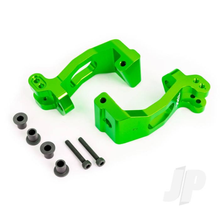 Traxxas Caster Blocks (C-Hubs), 6061-T6 Aluminium (Green-Anodised), Left & Right/ Kingpin Bushings (4) (TRX9532G) Traxxas Caster Blocks (C-Hubs), 6061-T6 Aluminium (Green-Anodised), Left & Right/ Kingpin Bushings (4) (TRX9532G)