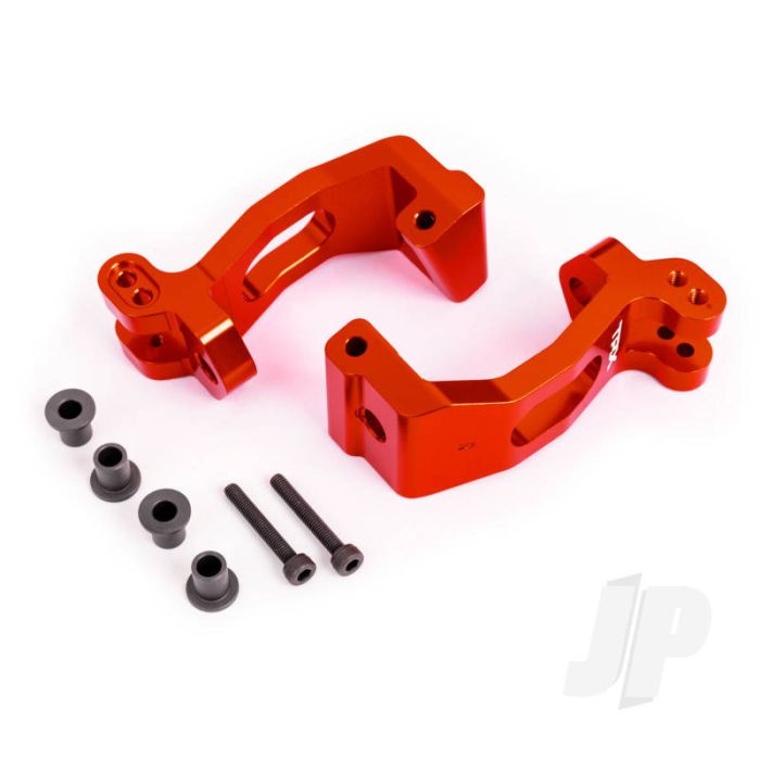 Traxxas Caster Blocks (C-Hubs), 6061-T6 Aluminium (Red-Anodised), Left & Right/ Kingpin Bushings (4) (TRX9532R) Traxxas Caster Blocks (C-Hubs), 6061-T6 Aluminium (Red-Anodised), Left & Right/ Kingpin Bushings (4) (TRX9532R)