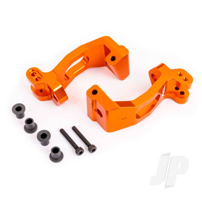 Traxxas Caster Blocks (C-Hubs), 6061-T6 Aluminium (Orange-Anodised), Left & Right/ Kingpin Bushings (4) (TRX9532T) Traxxas Caster Blocks (C-Hubs), 6061-T6 Aluminium (Orange-Anodised), Left & Right/ Kingpin Bushings (4) (TRX9532T)