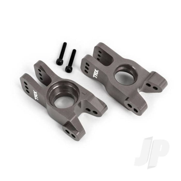 Traxxas Carriers, Stub Axle, 6061-T6 Aluminium (Dark Titanium-Anodised) (Left And Right) (TRX9552A) Traxxas Carriers, Stub Axle, 6061-T6 Aluminium (Dark Titanium-Anodised) (Left And Right) (TRX9552A)