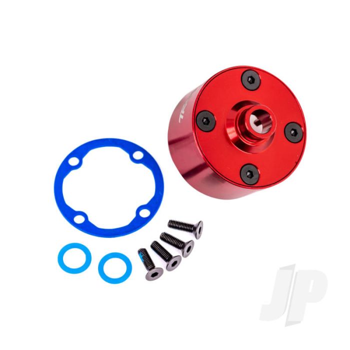 Traxxas Carrier, Differential (Aluminium, Red-Anodised)/ Differential Bushing/ Ring Gear Gasket/ 3X10Mm Ccs (4) (TRX9581R) Traxxas Carrier, Differential (Aluminium, Red-Anodised)/ Differential Bushing/ Ring Gear Gasket/ 3X10Mm Ccs (4) (TRX9581R)