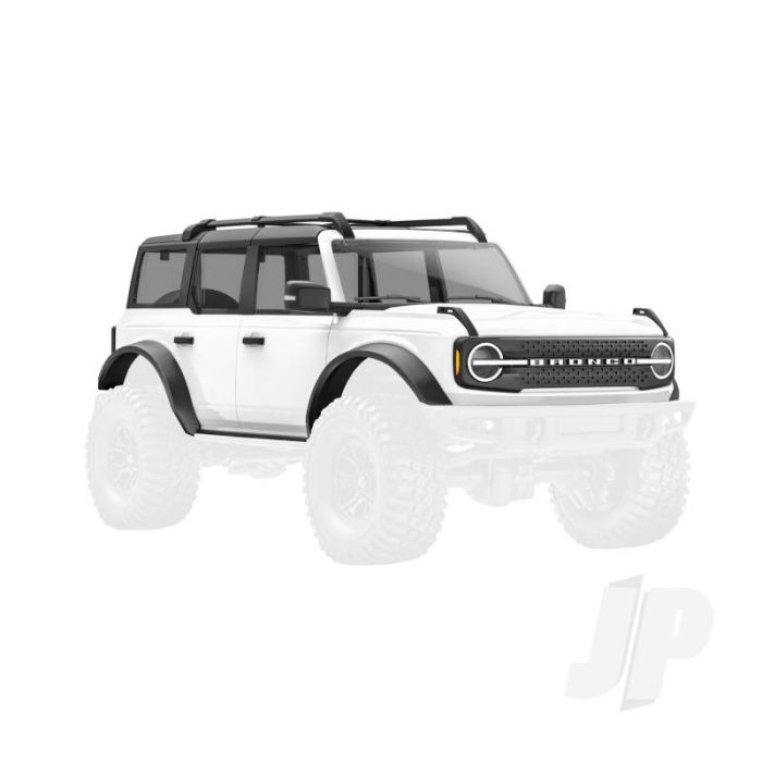 Traxxas Body, Ford Bronco (2021), Complete, White (Includes Grille, Side Mirrors, Door Handles, Fender Flares, Windshield Wipers, Spare Tire Mount, & Clipless Mounting) (TRX9711-WHT) Traxxas Body, Ford Bronco (2021), Complete, White (Includes Grille, Side Mirrors, Door Handles, Fender Flares, Windshield Wipers, Spare Tire Mount, & Clipless Mounting) (TRX9711-WHT)