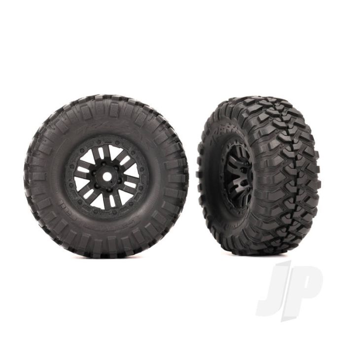 Traxxas Tyres & Wheels, Assembled (Black 1.0In Wheels, Canyon Trail 2.2X1.0In Tyres) (2) (TRX9773) Traxxas Tyres & Wheels, Assembled (Black 1.0In Wheels, Canyon Trail 2.2X1.0In Tyres) (2) (TRX9773)