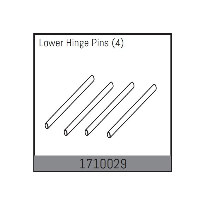 Absima Lower Hinge Pins (4) (AB1710029) Absima Lower Hinge Pins (4) (AB1710029)