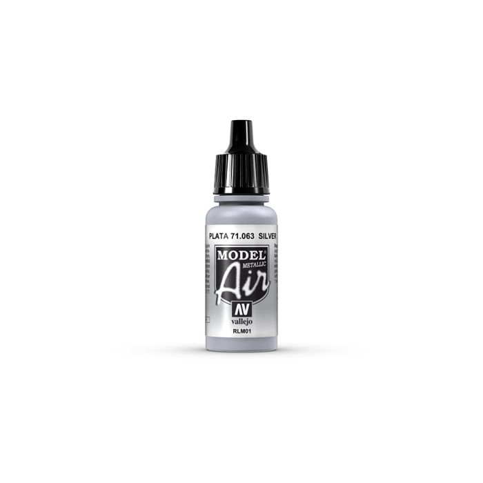 AV Vallejo Model Air 17ml - Silver (RLM01) (Metallic) AV Vallejo Model Air 17ml - Silver (RLM01) (Metallic)