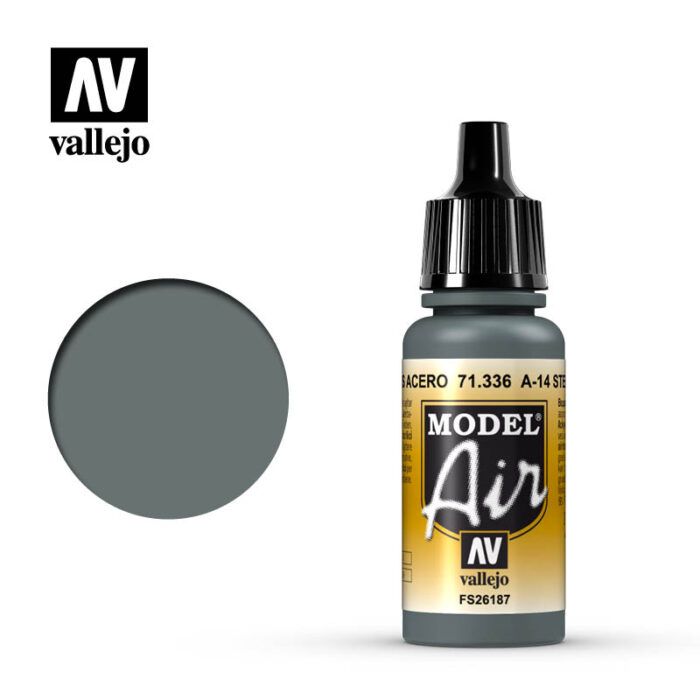 AV Vallejo Model Air 17ml - A-14 Steel Grey AV Vallejo Model Air 17ml - A-14 Steel Grey