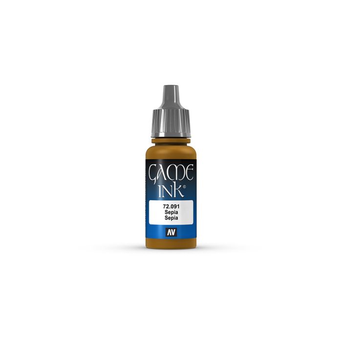AV Vallejo Game Color Game Ink17ml - Inky Sepia AV Vallejo Game Color Game Ink17ml - Inky Sepia