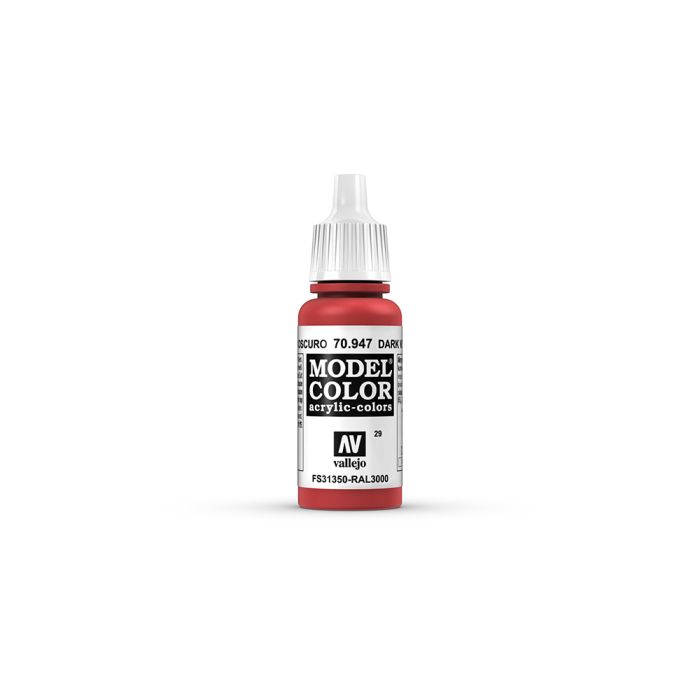 AV Vallejo Model Color 17ml - Dark Vermillion AV Vallejo Model Color 17ml - Dark Vermillion