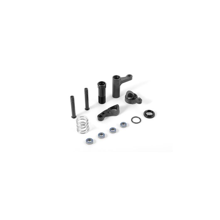 Xray XB8'16 Servo Saver Complete Set - Graphite (XR352505)