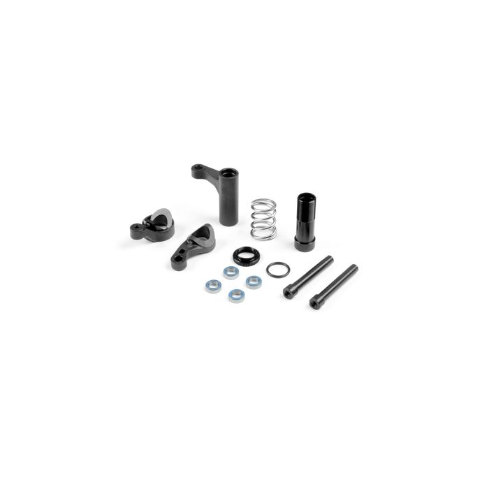 Xray Servo Saver For Semi-Split Bulkhead - Graphite - Set (XR352508)