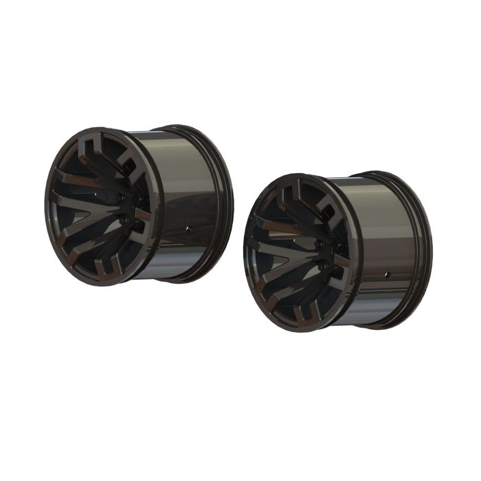 Arrma MT 2.8" Wheel 14mm Hex Black Chrome (2) Arrma MT 2.8" Wheel 14mm Hex Black Chrome (2)