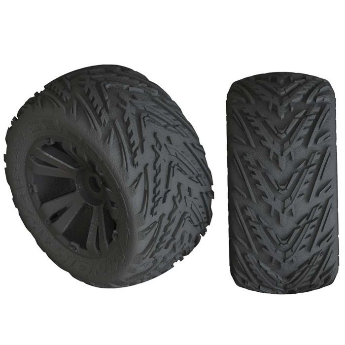 Arrma Minokawa LP 4S Tire 3.8 Glued Black (2) Arrma Minokawa LP 4S Tire 3.8 Glued Black (2)