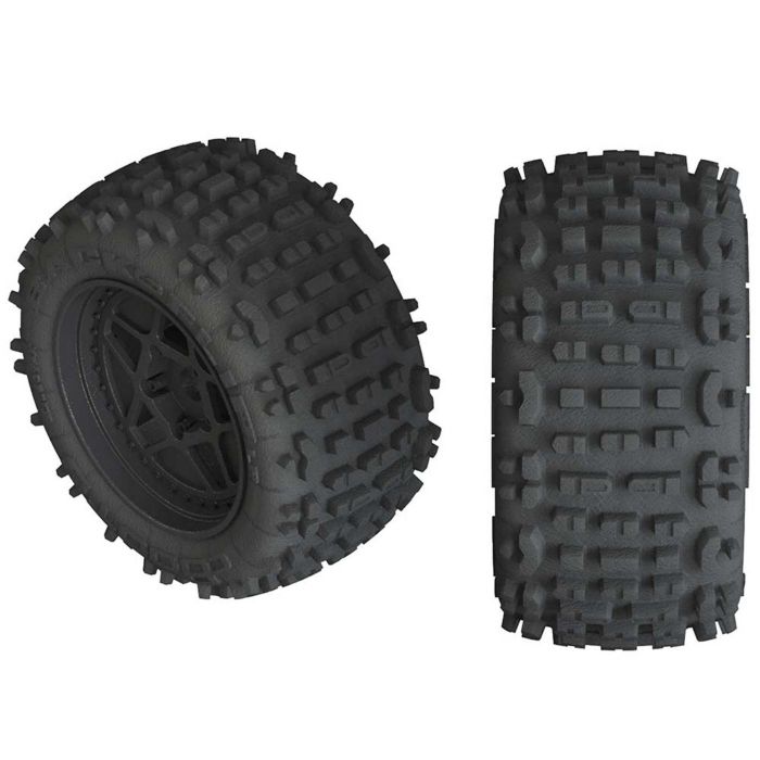 Arrma Backflip LP 4S Tire 3.8 Glued Black (2)