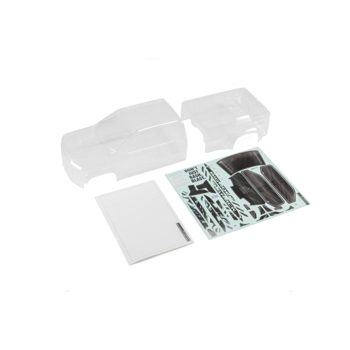 Arrma BIG ROCK Clear Body (Inc. Decals) (Z-ARA411025) Arrma BIG ROCK Clear Body (Inc. Decals) (Z-ARA411025)
