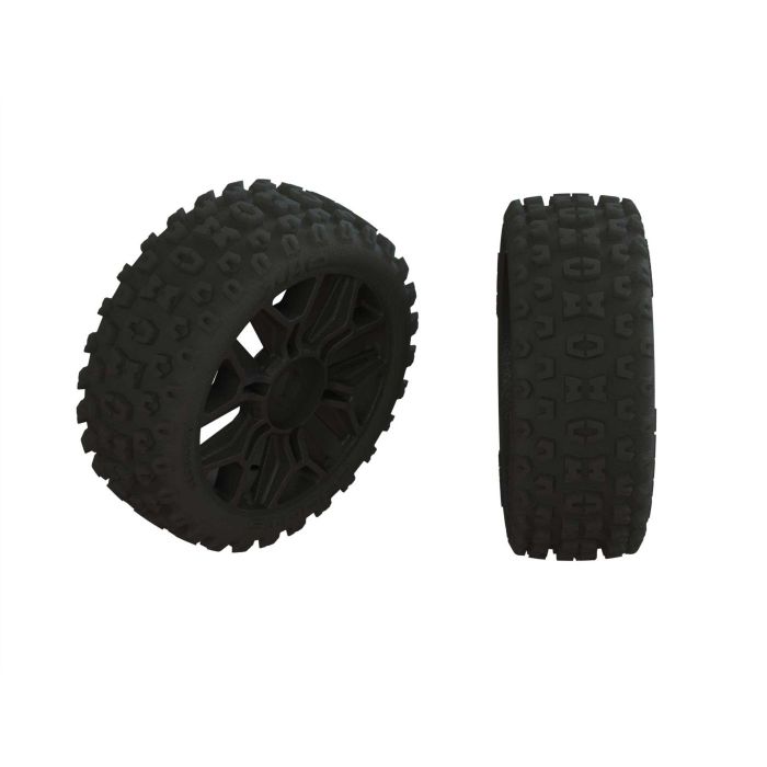 Arrma Dboots '2HO' Tire Set Glued Gun Metal (2) Arrma Dboots '2HO' Tire Set Glued Gun Metal (2)