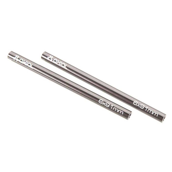 Axial Threaded Aluminum Pipe 6x91mm Grey (2) (Z-AX30524) Axial Threaded Aluminum Pipe 6x91mm Grey (2) (Z-AX30524)