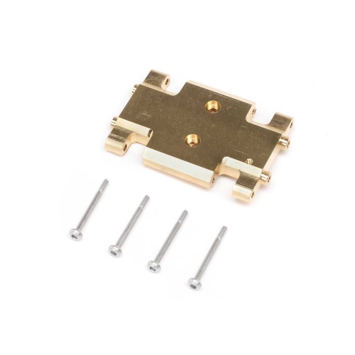 Axial Chassis Skid Plate, Brass: AX24 (Z-AXI301002) Axial Chassis Skid Plate, Brass: AX24 (Z-AXI301002)