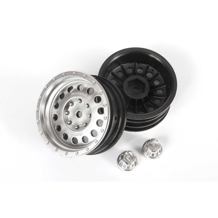 Axial 1.9 Method MR307 Hole Wheel Satin Silver (2pcs) (Z-AXI43003)