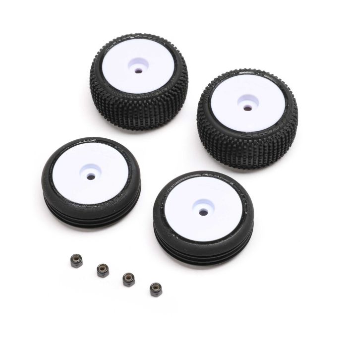 Losi Tires & Wheels Mounted, White: Micro-B (Z-LOS-1763) Losi Tires & Wheels Mounted, White: Micro-B (Z-LOS-1763)