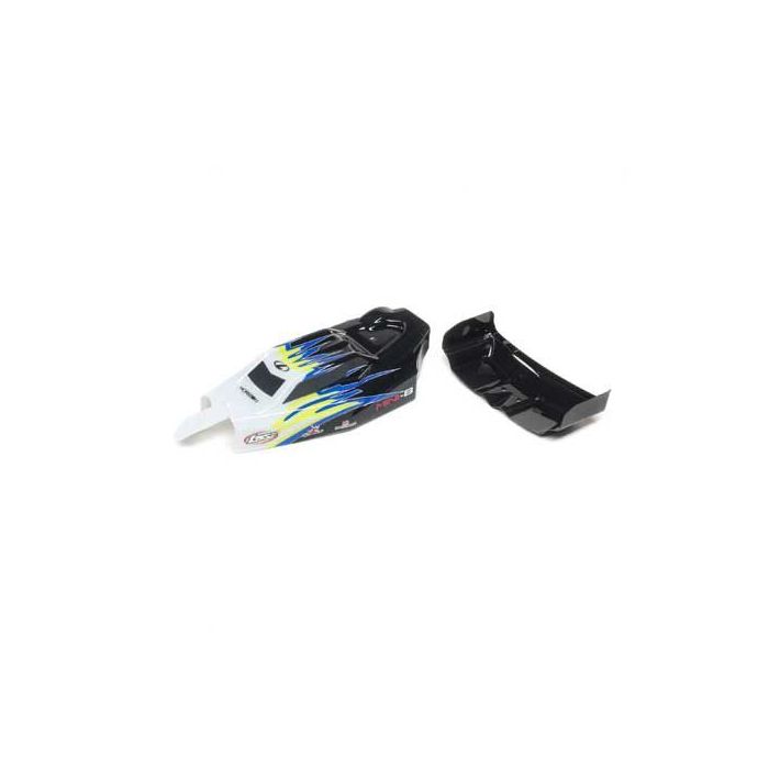 Losi Body & Wing, Black/White: Mini-B (Z-LOS210020) Losi Body & Wing, Black/White: Mini-B (Z-LOS210020)