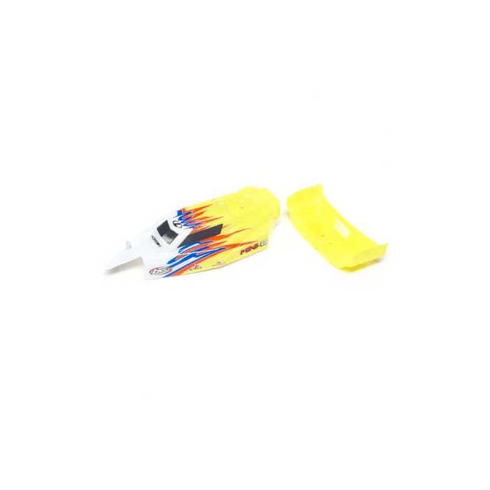 Losi Body & Wing, Yellow/White: Mini-B (Z-LOS210023) Losi Body & Wing, Yellow/White: Mini-B (Z-LOS210023)