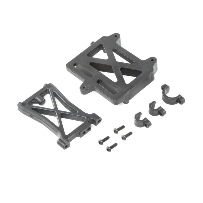 Losi ESC Mount Plate, Standoff & Clamps: DBXL-E (Z-LOS252060) Losi ESC Mount Plate, Standoff & Clamps: DBXL-E (Z-LOS252060)