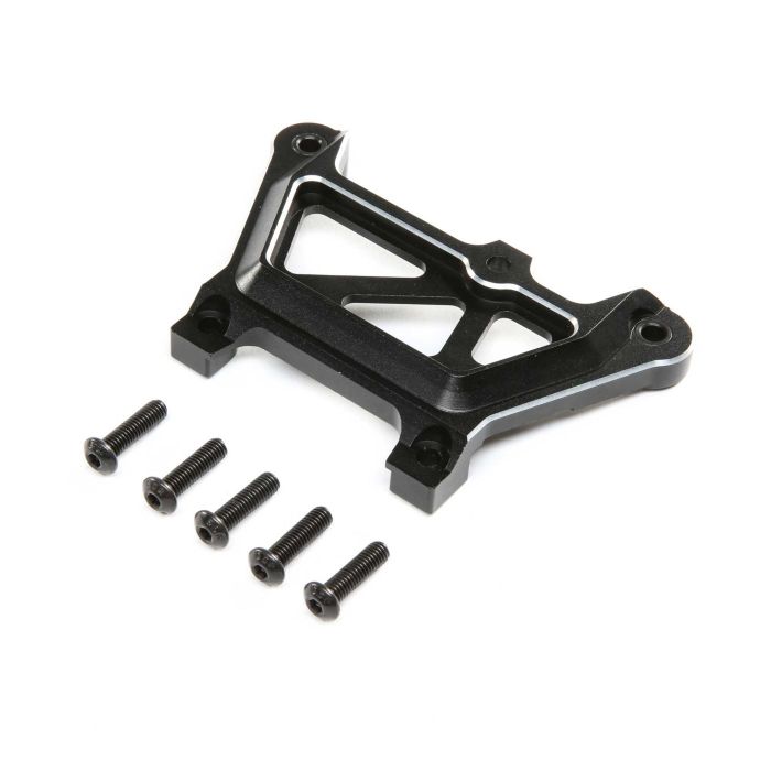 Losi Front Top Plate, Aluminum, Black: DBXL-E 2.0 (Z-LOS351018) Losi Front Top Plate, Aluminum, Black: DBXL-E 2.0 (Z-LOS351018)