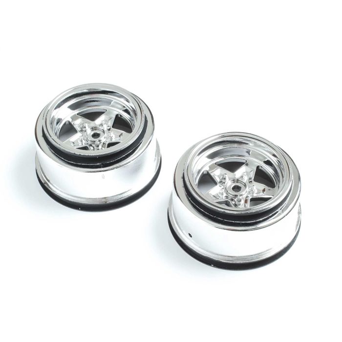 Losi Rear Wheel, Chrome (2): 22S Drag (Z-LOS43046) Losi Rear Wheel, Chrome (2): 22S Drag (Z-LOS43046)