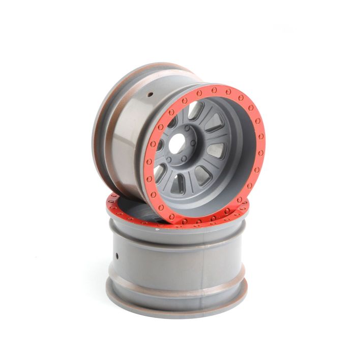 Losi Wheel, Silver (2): Super Rock Rey (Z-LOS45027) Losi Wheel, Silver (2): Super Rock Rey (Z-LOS45027)