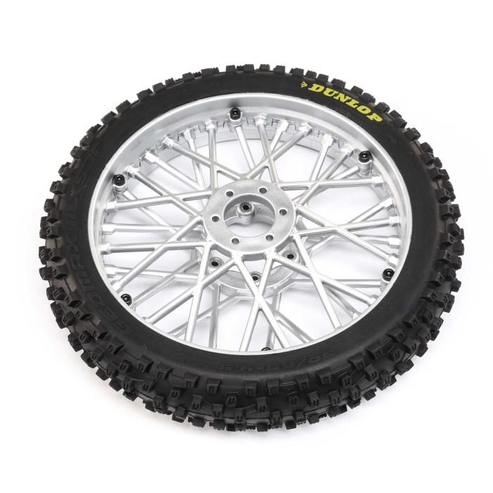 Losi Dunlop MX53 Front Tire Mounted, Chrome: Promoto-MX (Z-LOS46006) Losi Dunlop MX53 Front Tire Mounted, Chrome: Promoto-MX (Z-LOS46006)