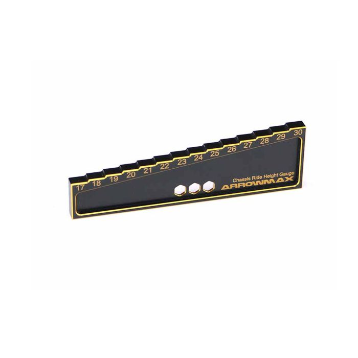 Arrowmax Chassis Ride Height Gauge 17-30mm 1/8 Off Blk gold (AM171014) Arrowmax Chassis Ride Height Gauge 17-30mm 1/8 Off Blk gold (AM171014)