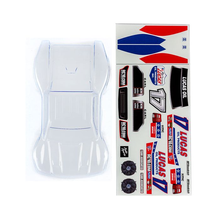 Team Associated SC28 Body Clear With Lucas Oil Decals (AS21425) Team Associated SC28 Body Clear With Lucas Oil Decals (AS21425)