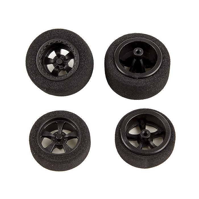 Team Associated DR28 Wheels & Tyres Mounted (F & R) Black (AS21446) Team Associated DR28 Wheels & Tyres Mounted (F & R) Black (AS21446)