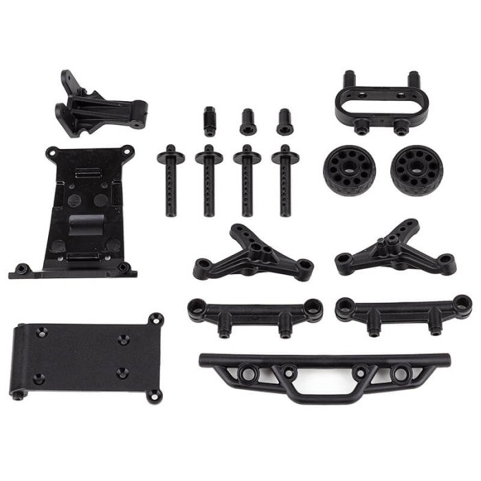 Team Associated Reflex 14MT Bumper, Wheelie Bar, Body Mount Set (AS21621) Team Associated Reflex 14MT Bumper, Wheelie Bar, Body Mount Set (AS21621)