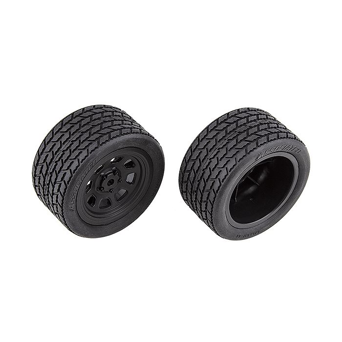 Team Associated SR10 Rear Wheels With Street Stock Tyres (AS71195) Team Associated SR10 Rear Wheels With Street Stock Tyres (AS71195)