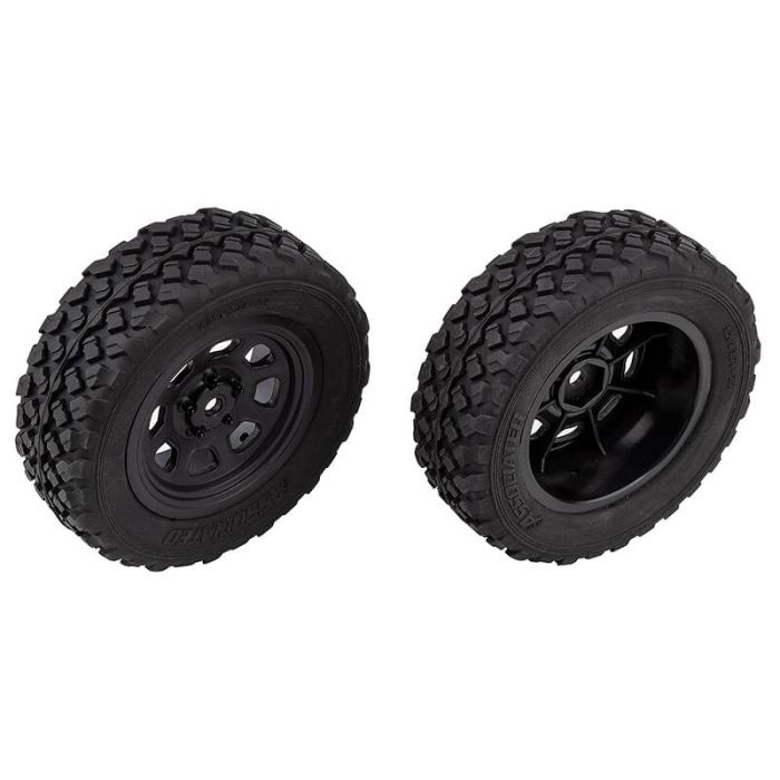 Team Associated Pro2 Lt10Sw Front Wheels & Tyres Mounted (AS72113)